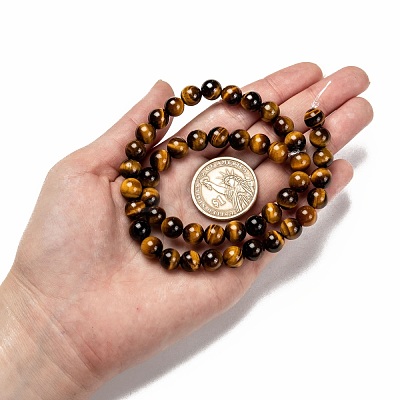 Natural Tiger Eye Beads Strands G-J303-11-8mm-1