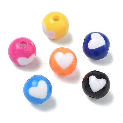 Opaque Acrylic Beads MACR-S775-8mm-M-1