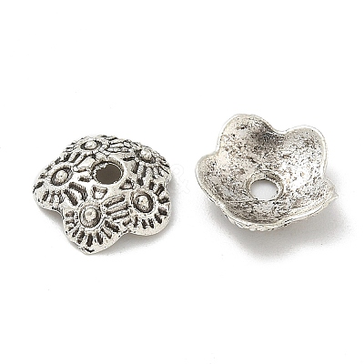 Tibetan Style Alloy Bead Caps TIBE-P003-56AS-1