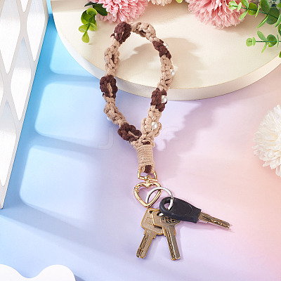 Cotton Braided Flower Pendant Decorations AJEW-TAC0030-032G-06-1