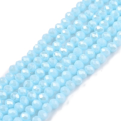 Electroplate Glass Beads Strands EGLA-A044-P1mm-A06-1