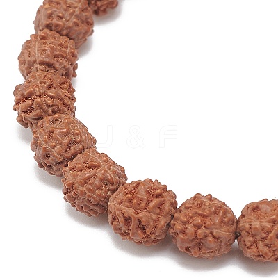 4Pcs 4 Style Natural Rudraksha Mala Bead Bracelets Set BJEW-JB08979-1