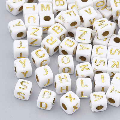 Plated Acrylic Beads SACR-N002-06A-1