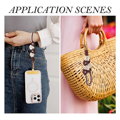 Hand-woven Flower Pendant Decorations KEYC-TAC0009-02KCG-08-1