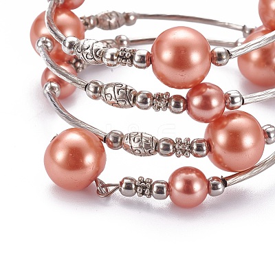 Glass Beads Bracelets BJEW-MSMC002-29-1