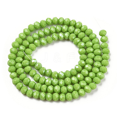 Electroplate Glass Beads Strands EGLA-A034-P4mm-A28-1