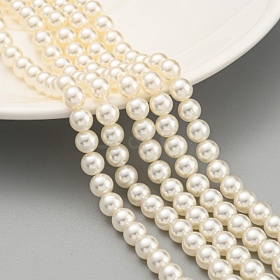 Glass Pearl Beads Strands HY-G002-01C-02-1