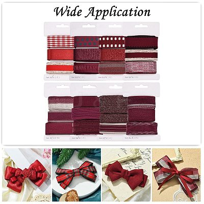 9 Yards 3 Styles Polyester Ribbon SRIB-A014-A12-1