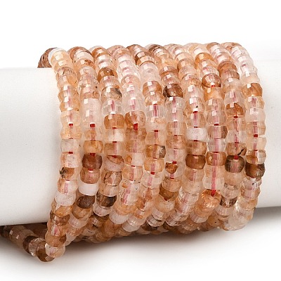 Natural Hematoid Quartz/Ferruginous Quartz Heishi Beads Strands G-A299-A19-01-1