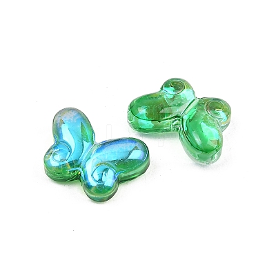 AB Color Plated Transparent Glass Beads GLAA-Z020-01H-1