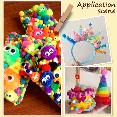 3 sets Polyester Ball Decoration DIY-SC0031-26G-1