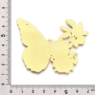 Rack Plating Alloy Enamel Big Pendants ENAM-N056-399G-G-1