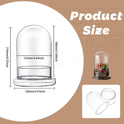 Glass Dome Cover DIY-WH0504-318-1