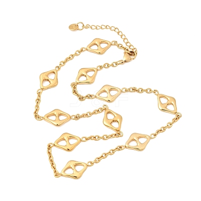 304 Stainless Steel Link Chain Necklaces for Women NJEW-G197-01G-01-1