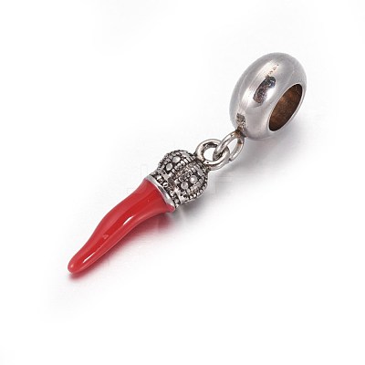304 Stainless Steel European Dangle Charms OPDL-L013-51AS-1