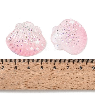 Opaque Resin & Paillette Cabochons X-RE-CBA6E1B-01B-1