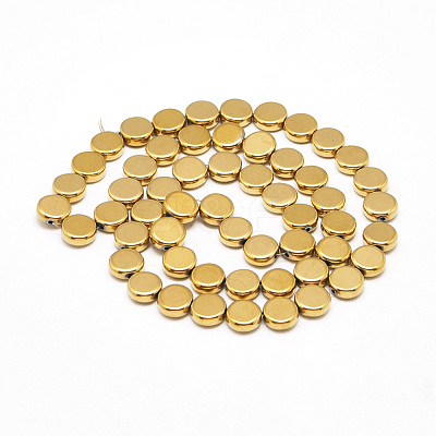 Electroplate Non-magnetic Synthetic Hematite Beads Strands G-T060-10mm-01F-1