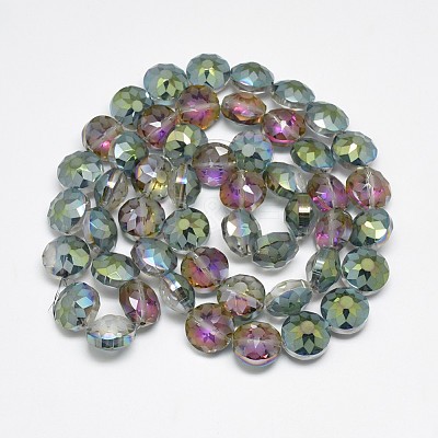 Electroplate Glass Beads Strands EGLA-Q084-12mm-02-1