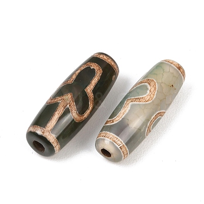 Tibetan Style dZi Beads TDZI-E004-48-1