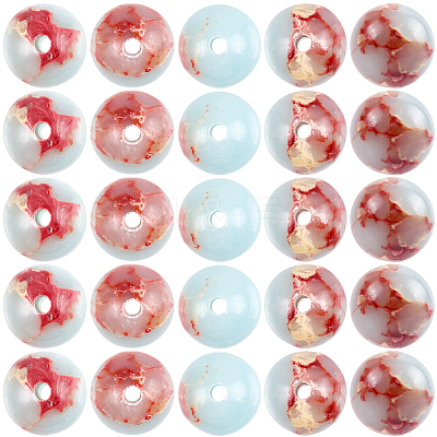 100Pcs Synthetic Aqua Terra Jasper Beads G-SP0001-34-1
