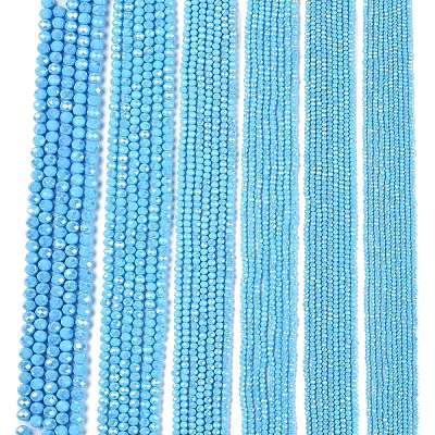Electroplate Glass Beads Strands EGLA-A044-P1mm-B08-1