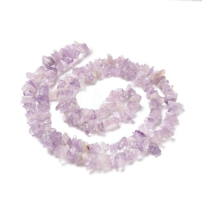 Natural Lavender Amethyst Chip Bead Strands G-M205-35-1-1