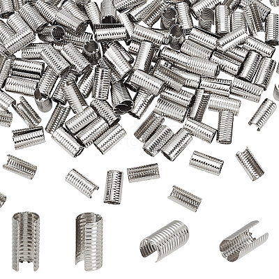 200Pcs Iron Folding Crimp Ends IFIN-GA0001-50B-1
