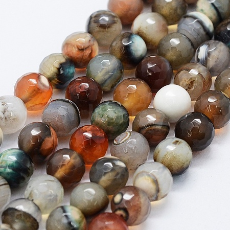 Natural Agate Beads Strands G-K261-04A-8mm-1