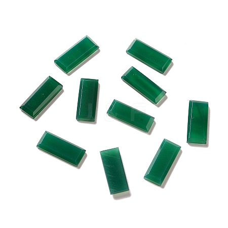 Dyed & Heated Natural Green Onyx Agate Cabochons G-G975-04A-02-1