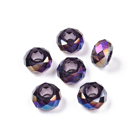 Transparent Glass European Beads GPDL-N005-D14mm-A16-1