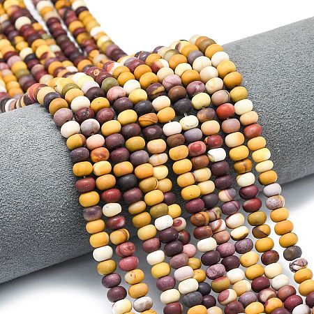 Natural Mookaite Beads Strands G-P575-A11-6x4mm-1