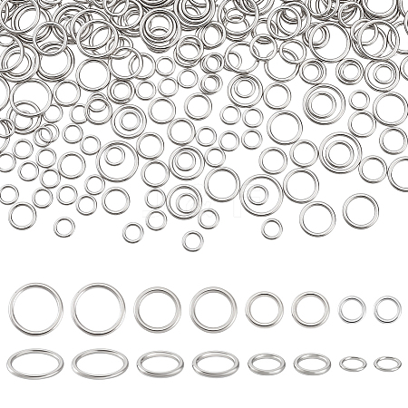 4 Styles Alloy Closed Jump Rings FIND-PH0026-79-1