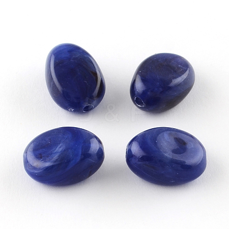 Oval Imitation Gemstone Acrylic Beads OACR-R052-10-1