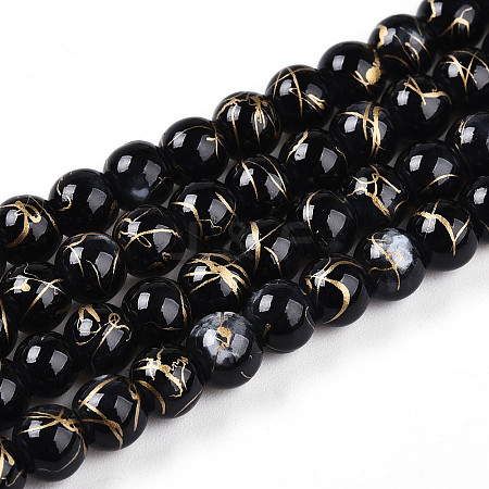 Baking Paint Glass Beads X1-DGLA-N003-6mm-B10-1