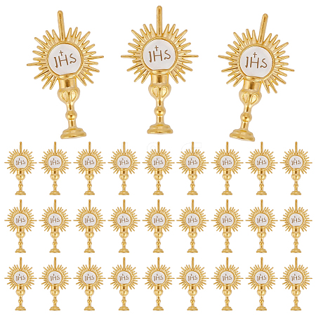 30Pcs Holy Grail Alloy Cabochons FIND-ME0002-69G-1