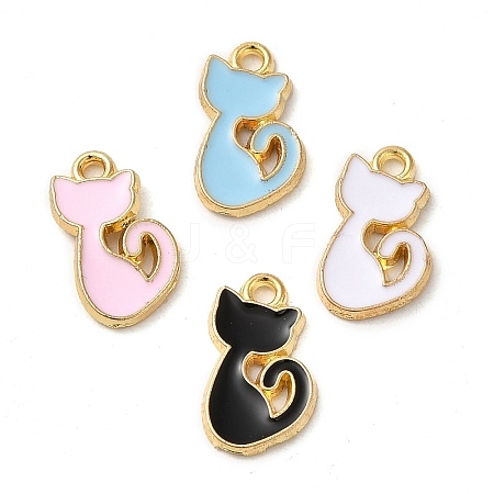 Alloy Enamel Pendants ENAM-Q507-02G-1