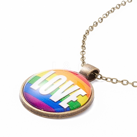 Rainbow Pride Necklace NJEW-F290-01E-1