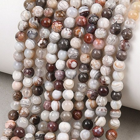 Natural Mexican Agate Beads Strands G-G345-B01-3mm-1