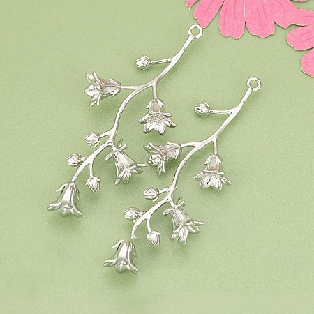 Three-Dimensional Flower Brass Pendants KK-V006-02P-01-1