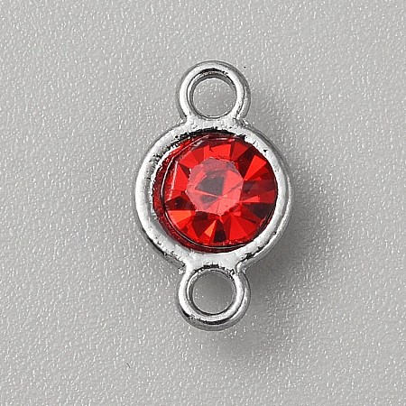 Faceted Glass Flat Round Connector Charms FIND-WH20042-56C-1