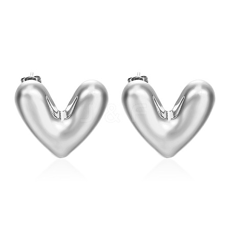 Stainless Steel Stud Earrings PW-WGBA03C-02-1