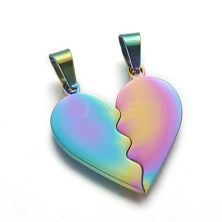 304 Stainless Steel Split Pendants LS-STAS-F214-01M-1