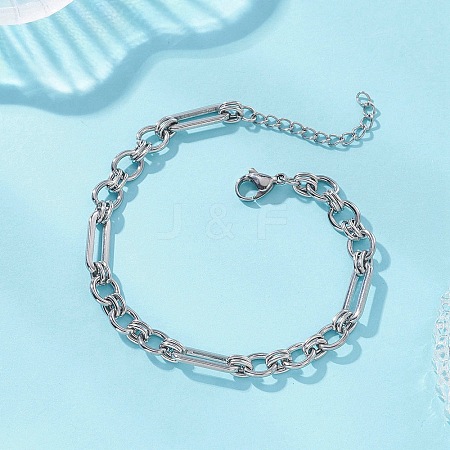 304 Stainless Steel Link Chain Bracelets for Women BJEW-JB13128-1