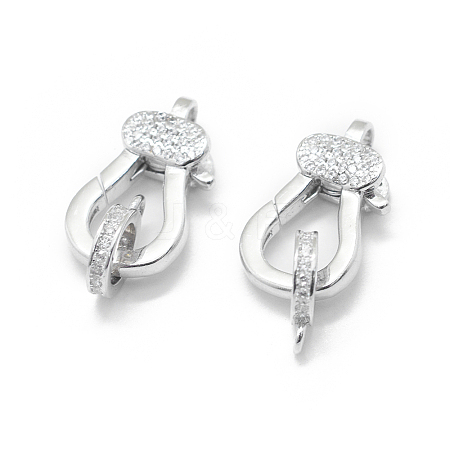 Anti-Tarnish Rhodium Plated 925 Sterling Silver Lobster Claw Clasps STER-L055-067P-1