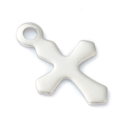 Non-Tarnish 304 Stainless Steel Tiny Cross Charms STAS-H149-01P-1