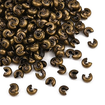 Iron Crimp Beads Covers X-IFIN-H028-AB-1