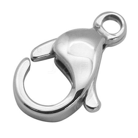 Tarnish Resistant 304 Stainless Steel Lobster Claw Clasps STAS-AB16-1