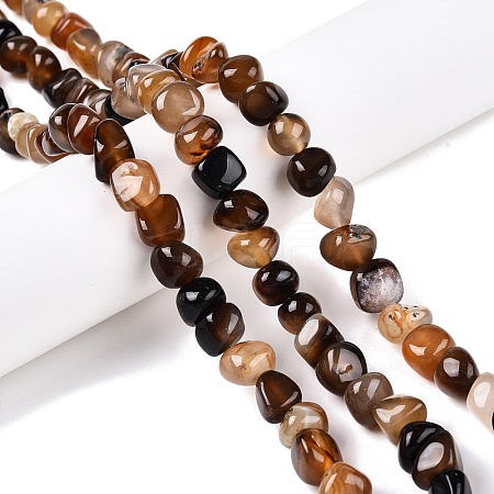 Natural Dyed & Heated Agate Beads Strands G-N342-65A-1