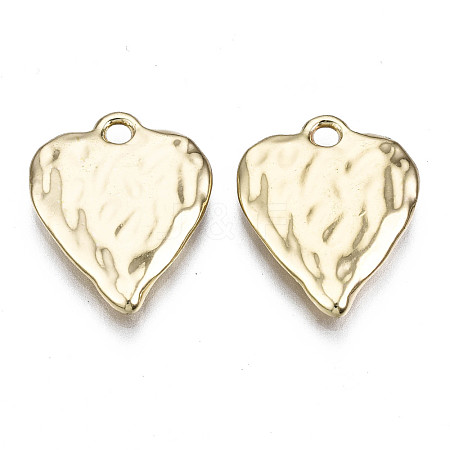 Rack Plating Hammered Alloy Pendants PALLOY-T077-98LG-RS-1