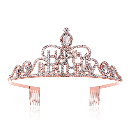 Alloy with Rhinestone Crown Hair Comb PW-WG9B224-06-1